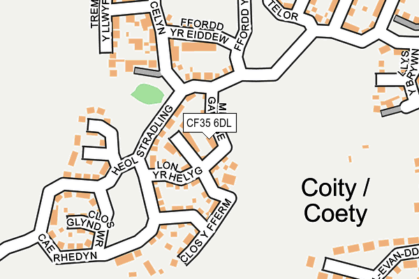 CF35 6DL map - OS OpenMap – Local (Ordnance Survey) CF35 6DL map - OS OpenMap – Local (Ordnance Survey)
