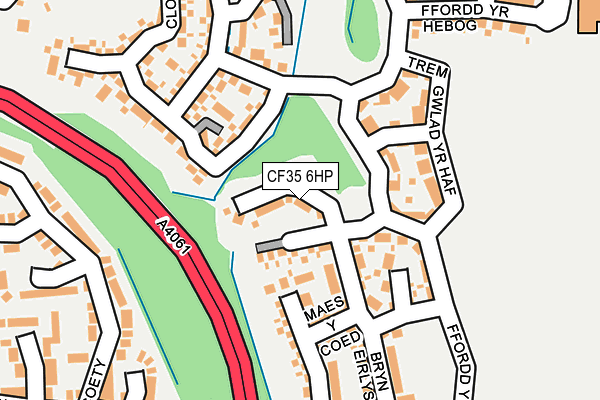 CF35 6HP map - OS OpenMap – Local (Ordnance Survey) CF35 6HP map - OS OpenMap – Local (Ordnance Survey)