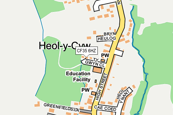 CF35 6HZ map - OS OpenMap – Local (Ordnance Survey) CF35 6HZ map - OS OpenMap – Local (Ordnance Survey)