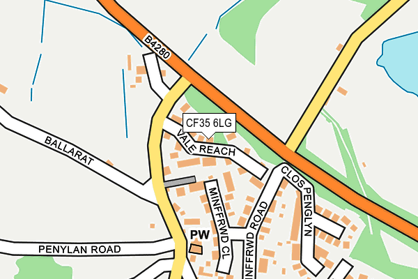 CF35 6LG map - OS OpenMap – Local (Ordnance Survey) CF35 6LG map - OS OpenMap – Local (Ordnance Survey)