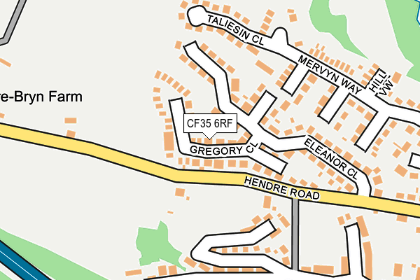CF35 6RF map - OS OpenMap – Local (Ordnance Survey) CF35 6RF map - OS OpenMap – Local (Ordnance Survey)