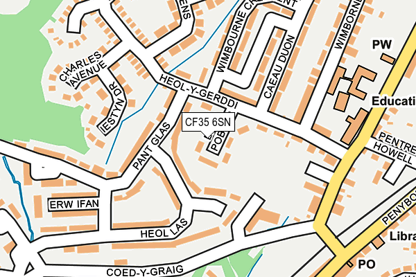 CF35 6SN map - OS OpenMap – Local (Ordnance Survey) CF35 6SN map - OS OpenMap – Local (Ordnance Survey)