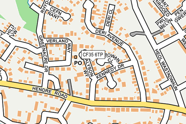 CF35 6TP map - OS OpenMap – Local (Ordnance Survey) CF35 6TP map - OS OpenMap – Local (Ordnance Survey)