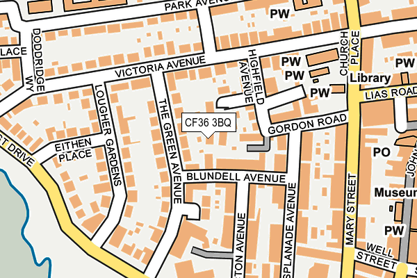 CF36 3BQ map - OS OpenMap – Local (Ordnance Survey) CF36 3BQ map - OS OpenMap – Local (Ordnance Survey)