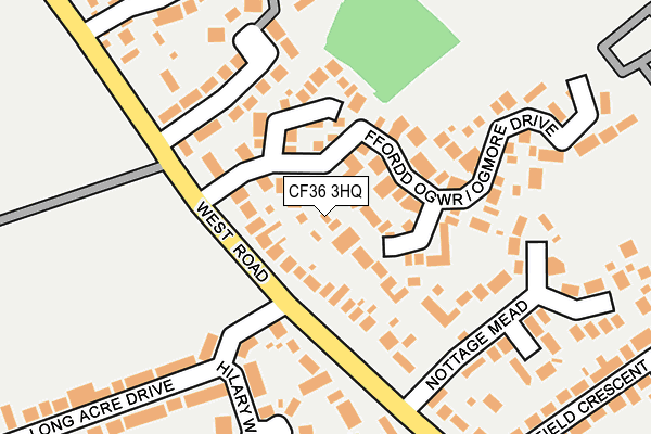 CF36 3HQ map - OS OpenMap – Local (Ordnance Survey) CF36 3HQ map - OS OpenMap – Local (Ordnance Survey)