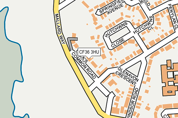 CF36 3HU map - OS OpenMap – Local (Ordnance Survey) CF36 3HU map - OS OpenMap – Local (Ordnance Survey)