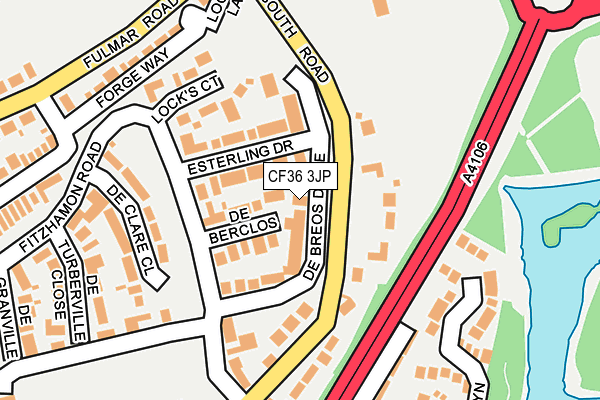 CF36 3JP map - OS OpenMap – Local (Ordnance Survey) CF36 3JP map - OS OpenMap – Local (Ordnance Survey)