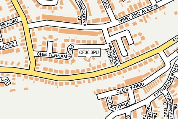 CF36 3PU map - OS OpenMap – Local (Ordnance Survey) CF36 3PU map - OS OpenMap – Local (Ordnance Survey)