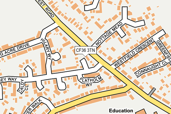 CF36 3TN map - OS OpenMap – Local (Ordnance Survey) CF36 3TN map - OS OpenMap – Local (Ordnance Survey)