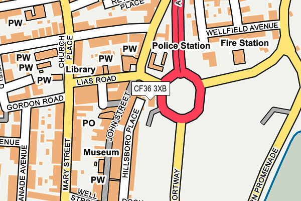 CF36 3XB map - OS OpenMap – Local (Ordnance Survey) CF36 3XB map - OS OpenMap – Local (Ordnance Survey)