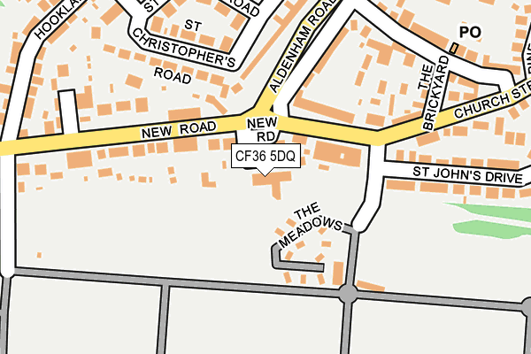 CF36 5DQ map - OS OpenMap – Local (Ordnance Survey) CF36 5DQ map - OS OpenMap – Local (Ordnance Survey)