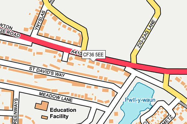 CF36 5EE map - OS OpenMap – Local (Ordnance Survey)