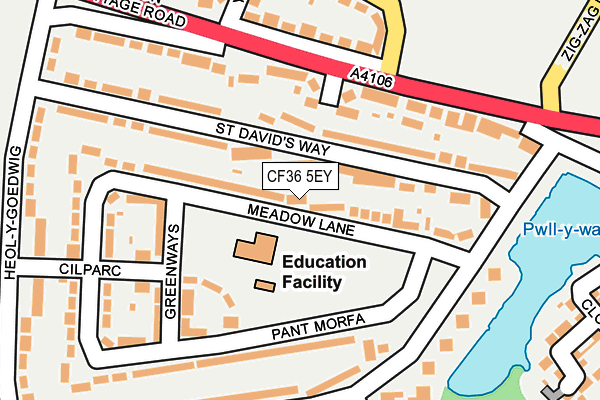 CF36 5EY map - OS OpenMap – Local (Ordnance Survey) CF36 5EY map - OS OpenMap – Local (Ordnance Survey)