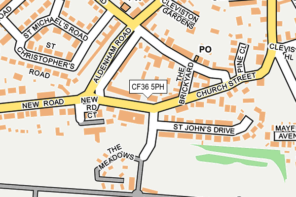CF36 5PH map - OS OpenMap – Local (Ordnance Survey) CF36 5PH map - OS OpenMap – Local (Ordnance Survey)
