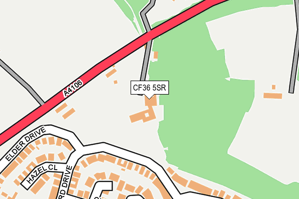 CF36 5SR map - OS OpenMap – Local (Ordnance Survey) CF36 5SR map - OS OpenMap – Local (Ordnance Survey)