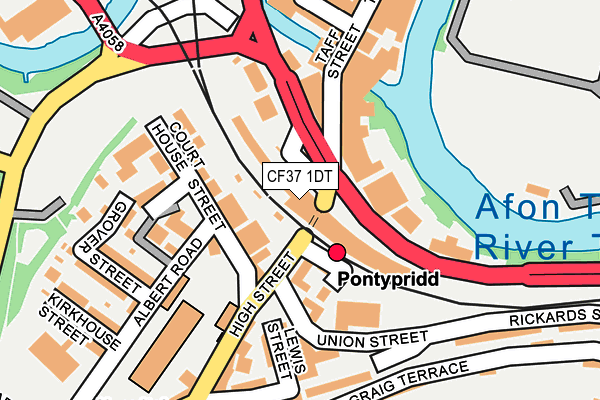CF37 1DT map - OS OpenMap – Local (Ordnance Survey) CF37 1DT map - OS OpenMap – Local (Ordnance Survey)