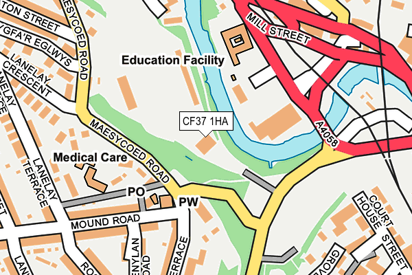 CF37 1HA map - OS OpenMap – Local (Ordnance Survey) CF37 1HA map - OS OpenMap – Local (Ordnance Survey)