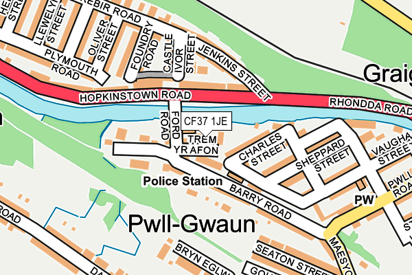 CF37 1JE map - OS OpenMap – Local (Ordnance Survey) CF37 1JE map - OS OpenMap – Local (Ordnance Survey)