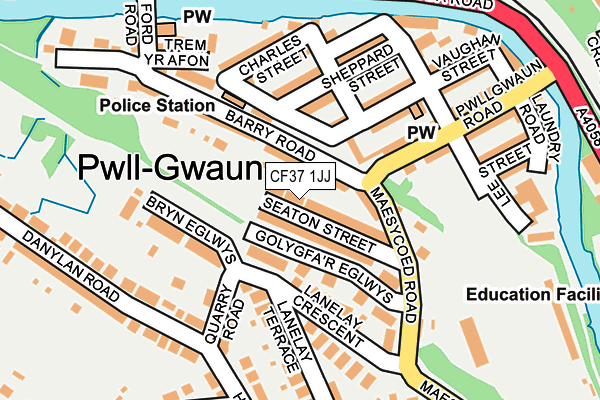 CF37 1JJ map - OS OpenMap – Local (Ordnance Survey) CF37 1JJ map - OS OpenMap – Local (Ordnance Survey)
