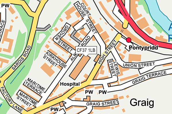CF37 1LB map - OS OpenMap – Local (Ordnance Survey) CF37 1LB map - OS OpenMap – Local (Ordnance Survey)