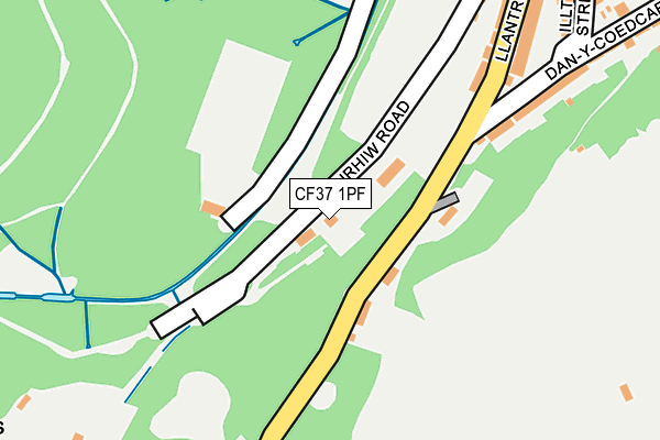 CF37 1PF map - OS OpenMap – Local (Ordnance Survey) CF37 1PF map - OS OpenMap – Local (Ordnance Survey)