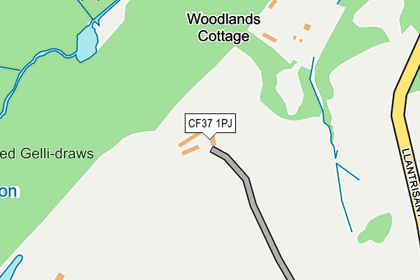 CF37 1PJ map - OS OpenMap – Local (Ordnance Survey) CF37 1PJ map - OS OpenMap – Local (Ordnance Survey)