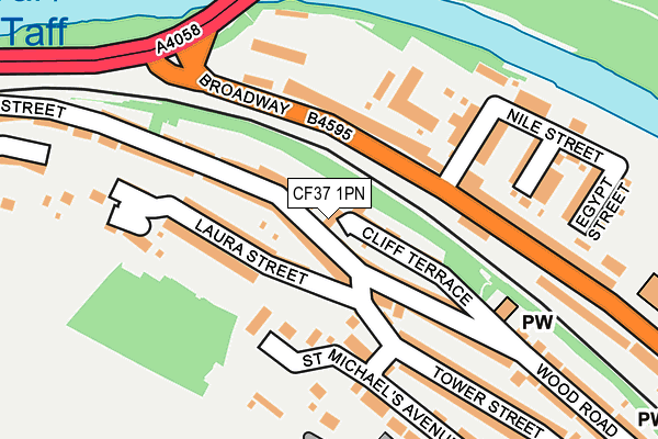CF37 1PN map - OS OpenMap – Local (Ordnance Survey) CF37 1PN map - OS OpenMap – Local (Ordnance Survey)