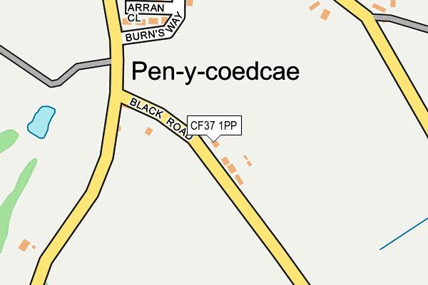 CF37 1PP map - OS OpenMap – Local (Ordnance Survey) CF37 1PP map - OS OpenMap – Local (Ordnance Survey)