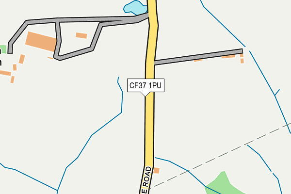 CF37 1PU map - OS OpenMap – Local (Ordnance Survey) CF37 1PU map - OS OpenMap – Local (Ordnance Survey)