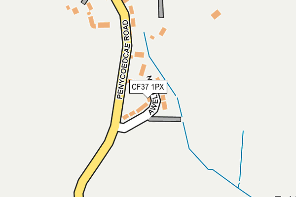 CF37 1PX map - OS OpenMap – Local (Ordnance Survey) CF37 1PX map - OS OpenMap – Local (Ordnance Survey)