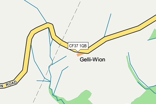 CF37 1QB map - OS OpenMap – Local (Ordnance Survey) CF37 1QB map - OS OpenMap – Local (Ordnance Survey)