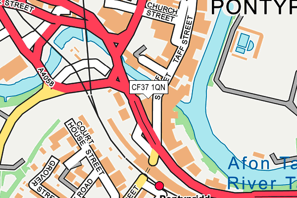 CF37 1QN map - OS OpenMap – Local (Ordnance Survey) CF37 1QN map - OS OpenMap – Local (Ordnance Survey)