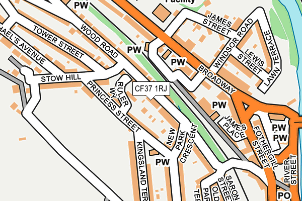 CF37 1RJ map - OS OpenMap – Local (Ordnance Survey) CF37 1RJ map - OS OpenMap – Local (Ordnance Survey)