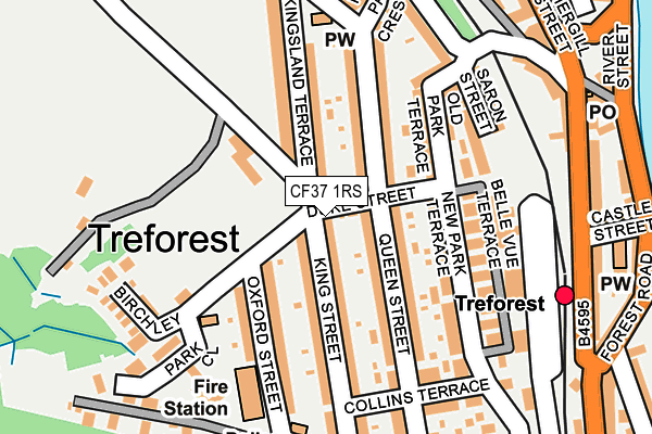 CF37 1RS map - OS OpenMap – Local (Ordnance Survey) CF37 1RS map - OS OpenMap – Local (Ordnance Survey)