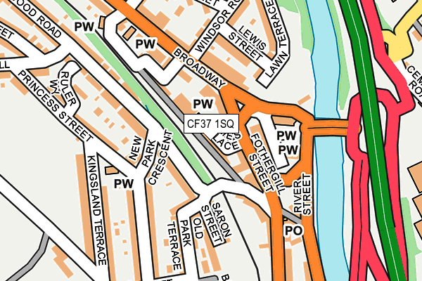 CF37 1SQ map - OS OpenMap – Local (Ordnance Survey) CF37 1SQ map - OS OpenMap – Local (Ordnance Survey)