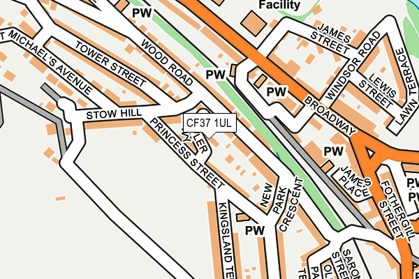 CF37 1UL map - OS OpenMap – Local (Ordnance Survey) CF37 1UL map - OS OpenMap – Local (Ordnance Survey)