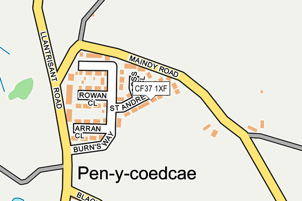 CF37 1XF map - OS OpenMap – Local (Ordnance Survey) CF37 1XF map - OS OpenMap – Local (Ordnance Survey)