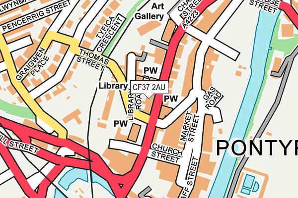 CF37 2AU map - OS OpenMap – Local (Ordnance Survey) CF37 2AU map - OS OpenMap – Local (Ordnance Survey)