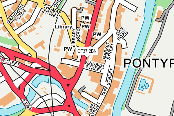 CF37 2BN map - OS OpenMap – Local (Ordnance Survey) CF37 2BN map - OS OpenMap – Local (Ordnance Survey)
