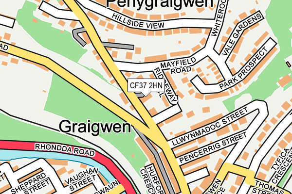 CF37 2HN map - OS OpenMap – Local (Ordnance Survey) CF37 2HN map - OS OpenMap – Local (Ordnance Survey)
