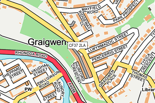CF37 2LA map - OS OpenMap – Local (Ordnance Survey) CF37 2LA map - OS OpenMap – Local (Ordnance Survey)