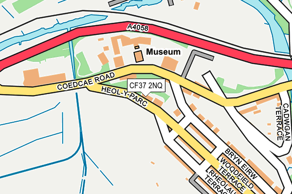 CF37 2NQ map - OS OpenMap – Local (Ordnance Survey) CF37 2NQ map - OS OpenMap – Local (Ordnance Survey)