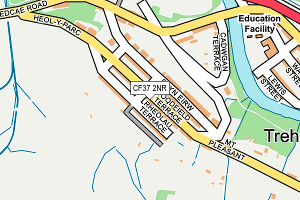 CF37 2NR map - OS OpenMap – Local (Ordnance Survey) CF37 2NR map - OS OpenMap – Local (Ordnance Survey)