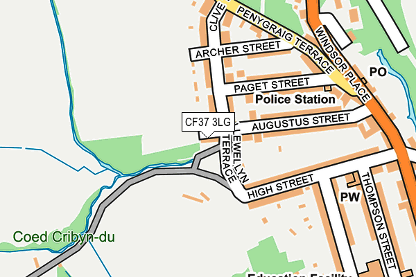 CF37 3LG map - OS OpenMap – Local (Ordnance Survey) CF37 3LG map - OS OpenMap – Local (Ordnance Survey)