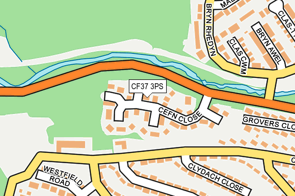 CF37 3PS map - OS OpenMap – Local (Ordnance Survey) CF37 3PS map - OS OpenMap – Local (Ordnance Survey)