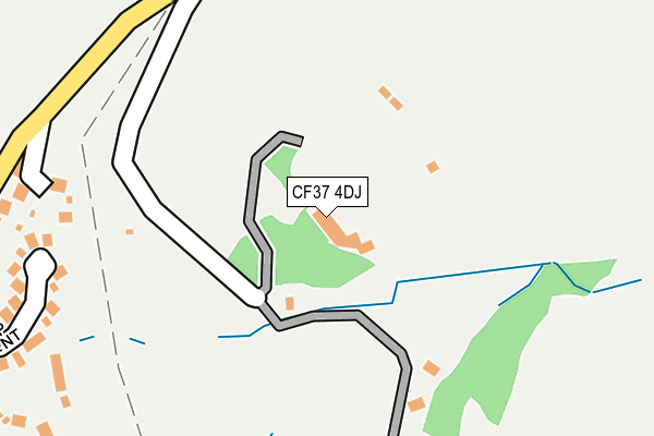 CF37 4DJ map - OS OpenMap – Local (Ordnance Survey) CF37 4DJ map - OS OpenMap – Local (Ordnance Survey)
