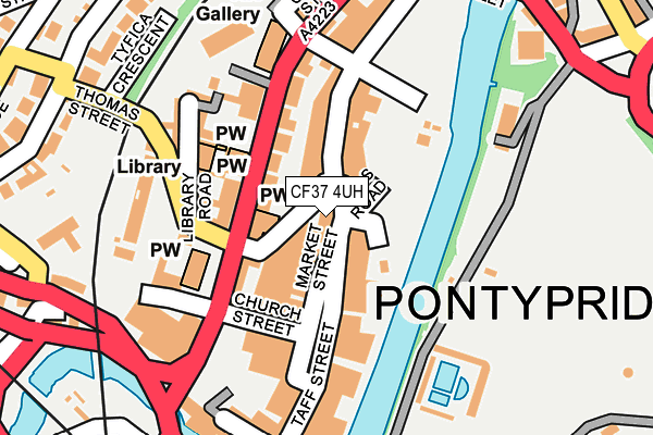 CF37 4UH map - OS OpenMap – Local (Ordnance Survey) CF37 4UH map - OS OpenMap – Local (Ordnance Survey)