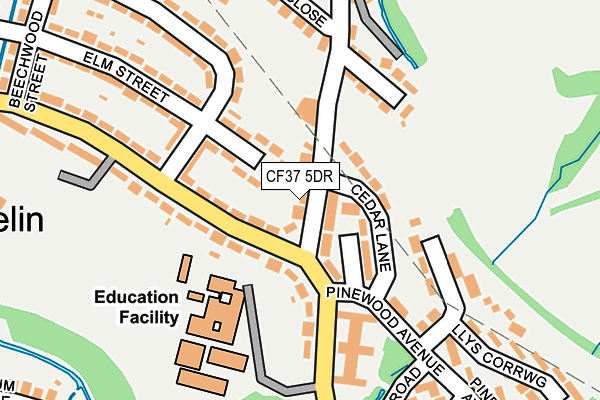 CF37 5DR map - OS OpenMap – Local (Ordnance Survey) CF37 5DR map - OS OpenMap – Local (Ordnance Survey)