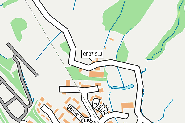 CF37 5LJ map - OS OpenMap – Local (Ordnance Survey) CF37 5LJ map - OS OpenMap – Local (Ordnance Survey)