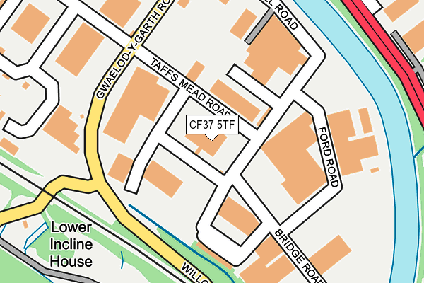 CF37 5TF map - OS OpenMap – Local (Ordnance Survey) CF37 5TF map - OS OpenMap – Local (Ordnance Survey)